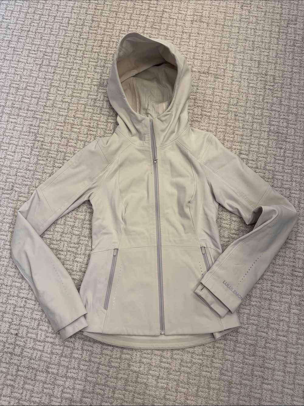 lululemon athletica Light Beige Hooded Utility Jacket